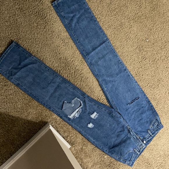 High waist ripped boyfriend jeans - Picture 3 of 7